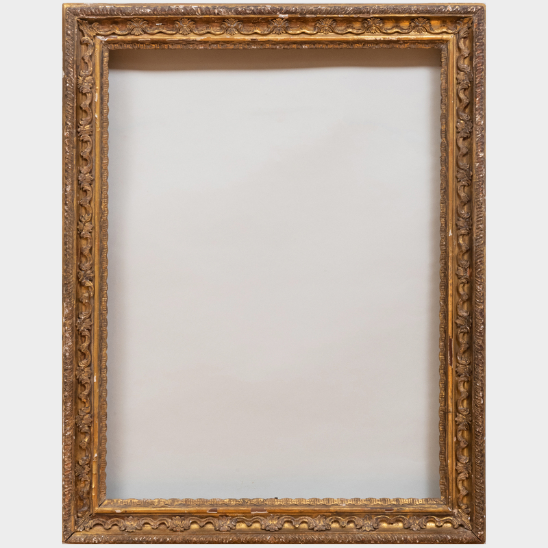 Appraisal: ITALIAN GILTWOOD DECORATED FRET IN HOLLOW PICTURE FRAME VENETIAN Together