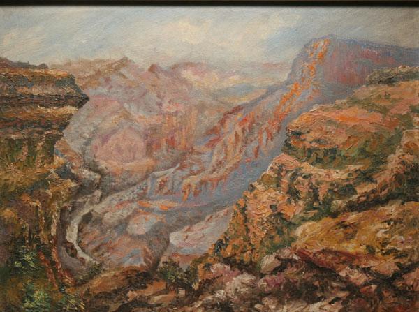 Appraisal: C R Montgomery Grand Canyon landscape oil on board x