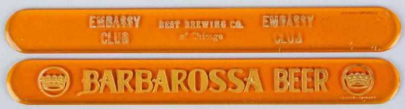 Appraisal: Lot of Beer Foam Scrapers Includes one for Barbarossa with