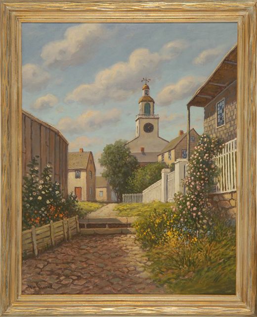 Appraisal: WILLIAM FREDERICK PASKELLAmerican - Stone Alley Nantucket Signed lower left