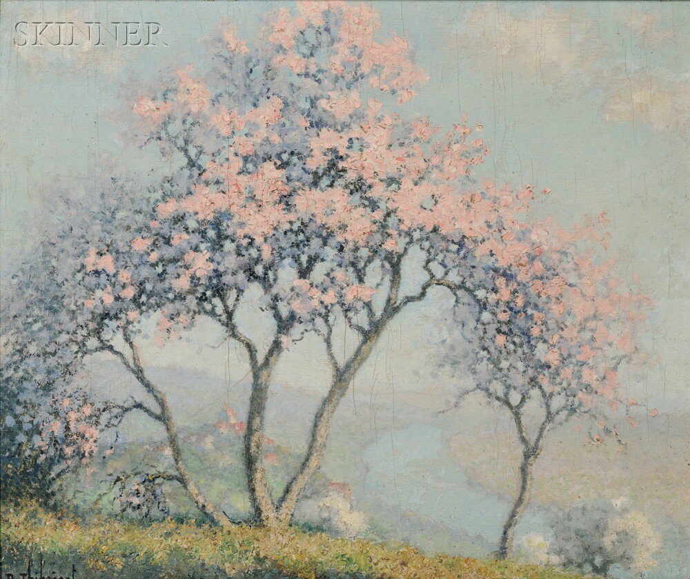 Appraisal: Raymond Thibesart French - Apple Tree in Bloom Signed R