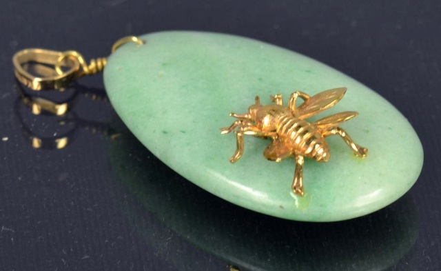 Appraisal: Kai Yin Lo Jade Pendant With K Bee x