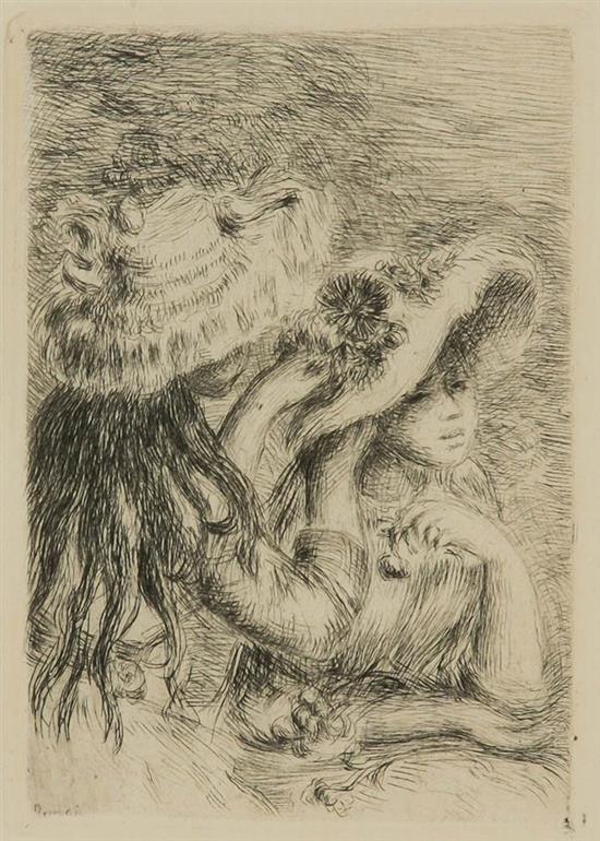 Appraisal: Pierre-Auguste Renoir French - Chapeau pingl Delteil Etching apparently in