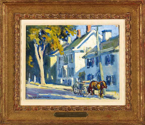 Appraisal: Clarence K Chatterton American New York - Street Scene Portsmouth