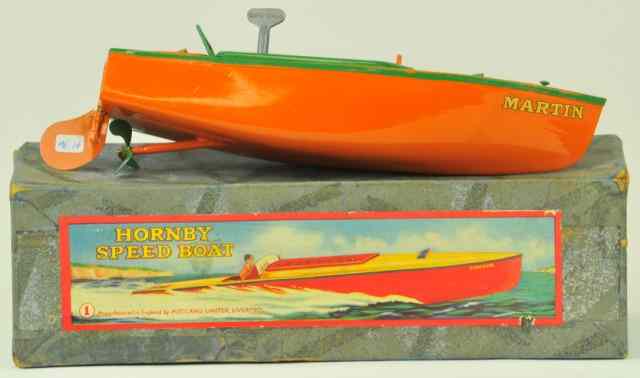 Appraisal: HORNBY BOXED SPEED BOAT England No speed boat pressed steel