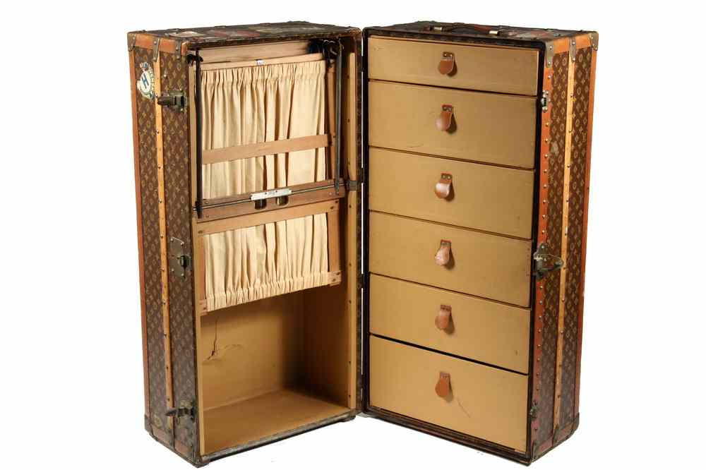 Appraisal: WARDROBE - Louis Vuitton traveling wardrobe with traditional LV exterior