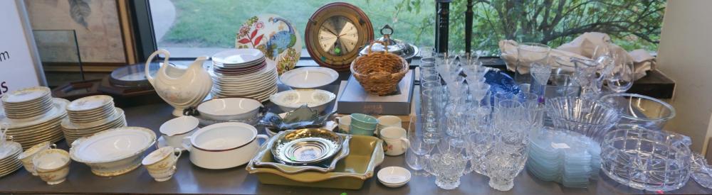 Appraisal: Collection of Glass and Crystal-Ware Noritake Porcelain Table Service Wall