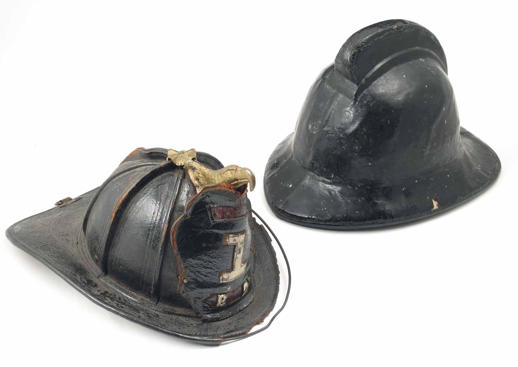 Appraisal: An American leather fireman s helmet