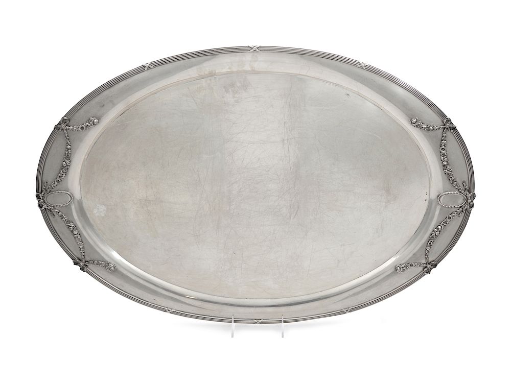 Appraisal: An Austrian Silver Serving Tray An Austrian Silver Serving Tray