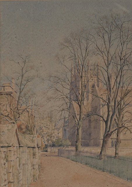 Appraisal: BERNARD CECIL GOTCH - Merton College from Merton field signed