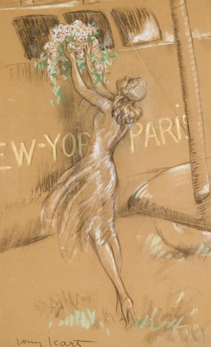 Appraisal: LOUIS ICART french - DRAWING FOR WANNAMAKER'S Circa - signed