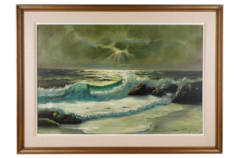 Appraisal: OZZ FRANCA - SEASCAPE oil on canvas signed lower right