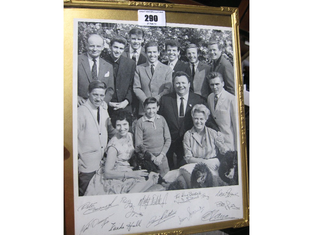 Appraisal: Framed photograph of theatre and the stars of the 's