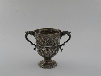 Appraisal: A George III Irish two handled cup with a beaded