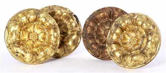 Appraisal: American or English matched set of pressed brass curtain tie-backs