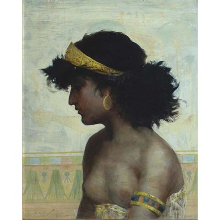 Appraisal: Knighton Warren British th Century Portrait of an Egyptian Girl