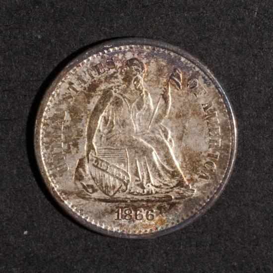 Appraisal: United States seated Liberty type silver half dime -S AU-