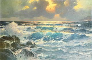 Appraisal: Painting Alexander Dzigurski Alexander Dzigurski American - Waves and Passing