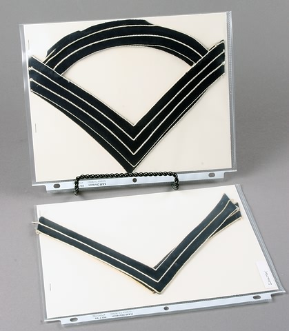 Appraisal: Infantry insignia pair of sergeants stripes with white piping pair