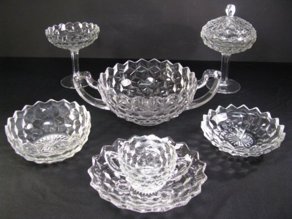 Appraisal: Group of clear Fostoria American pattern One open sugar high