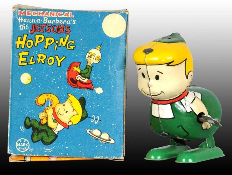 Appraisal: Marx Tin Wind-Up Jetsons Hopping Elroy Toy Description Includes original