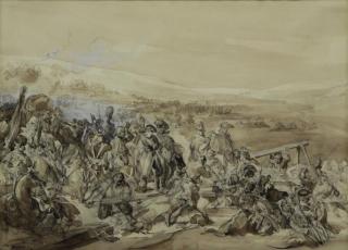 Appraisal: BELLANGE Joseph L H The Crossing of the Berenzia Sepia