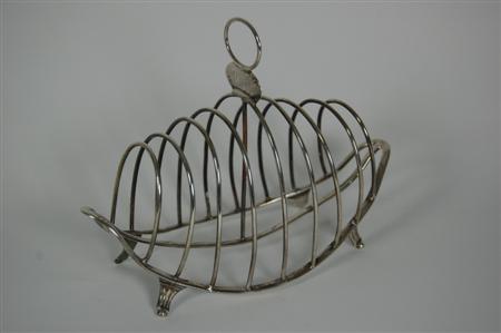 Appraisal: A George III toast rack Robert Hennell London circa of