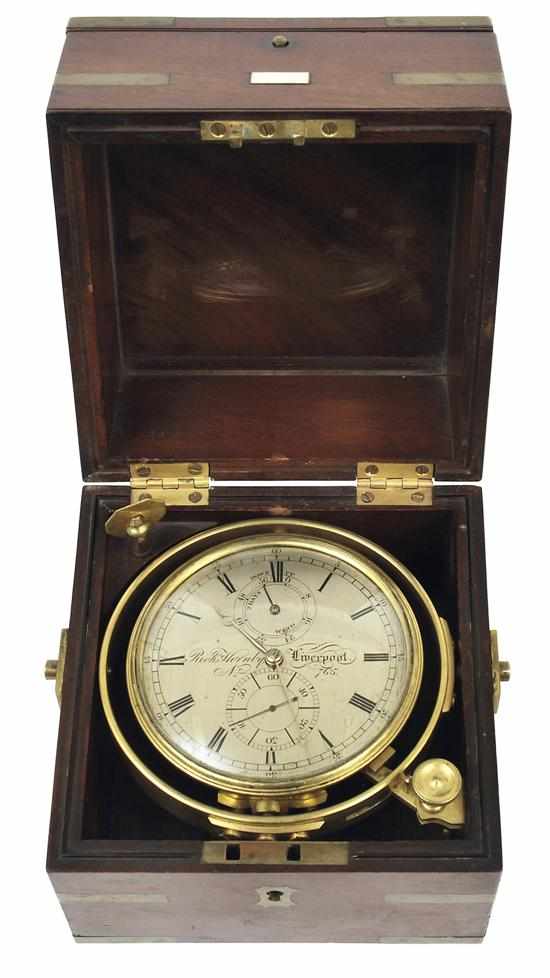 Appraisal: A TH CENTURY ENGLISH MAHOGANY CASED TWO DAY MARINE CHRONOMETER