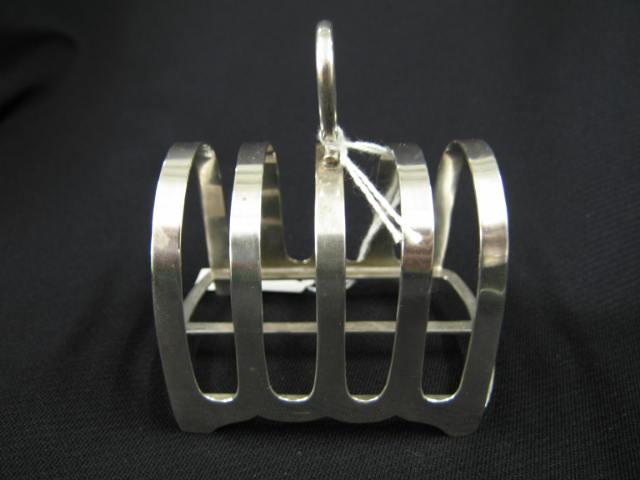 Appraisal: English Sterling Silver Toast Rack center handle hallmarked x