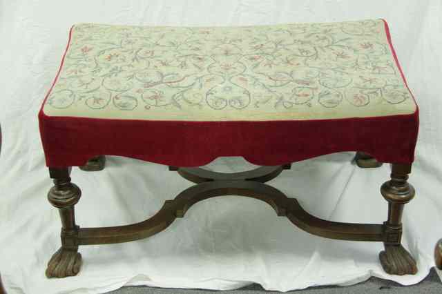 Appraisal: A rectangular stool of late th Century design having a