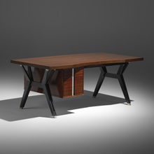 Appraisal: Ico and Luisa Parisi TERNI DESK MIMItaly mahogany rosewood aluminum