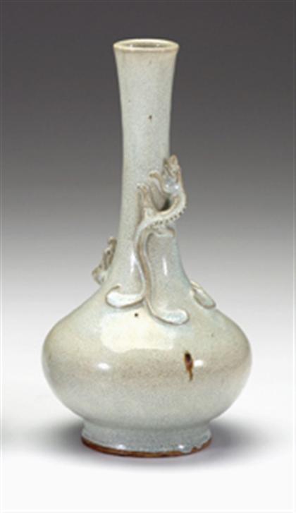 Appraisal: Chinese crackle glazed bottle vase th century Of compressed globular