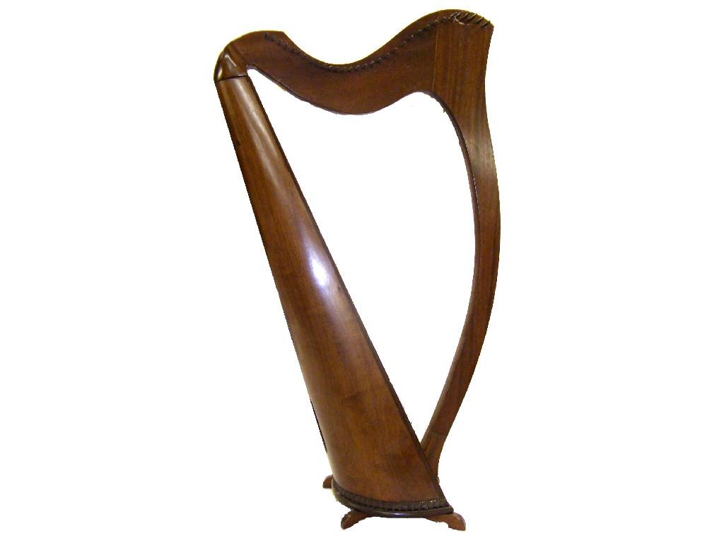 Appraisal: Modern mahogany harp by J George Morley high case