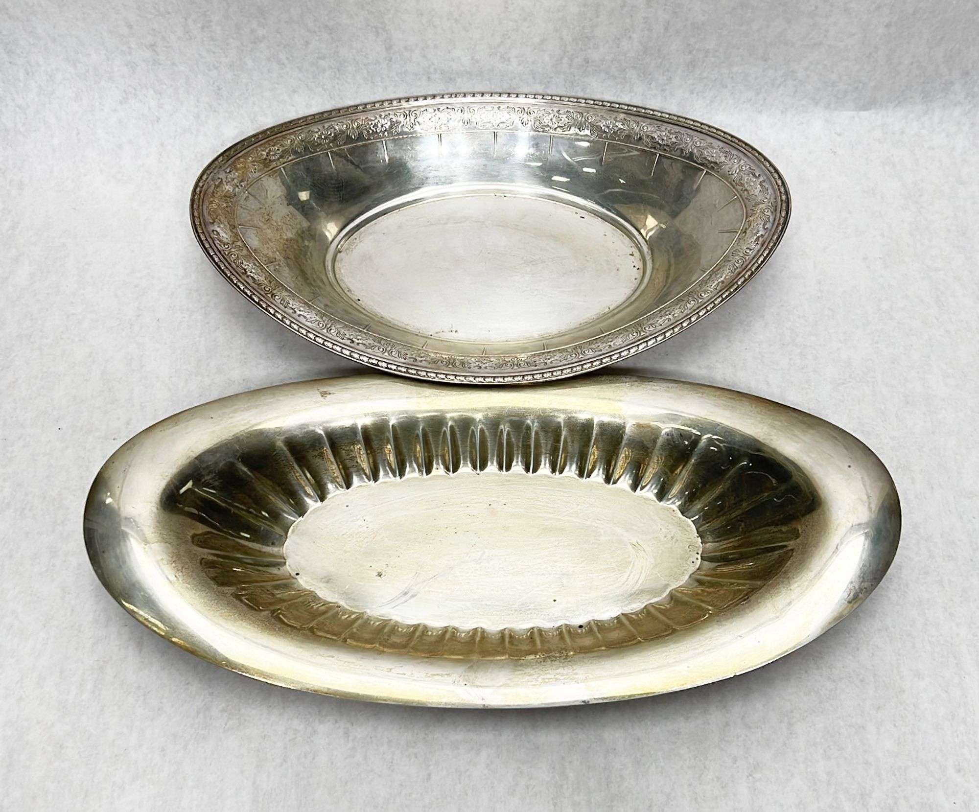 Appraisal: Sterling Sliver Bread Trays longest ozt