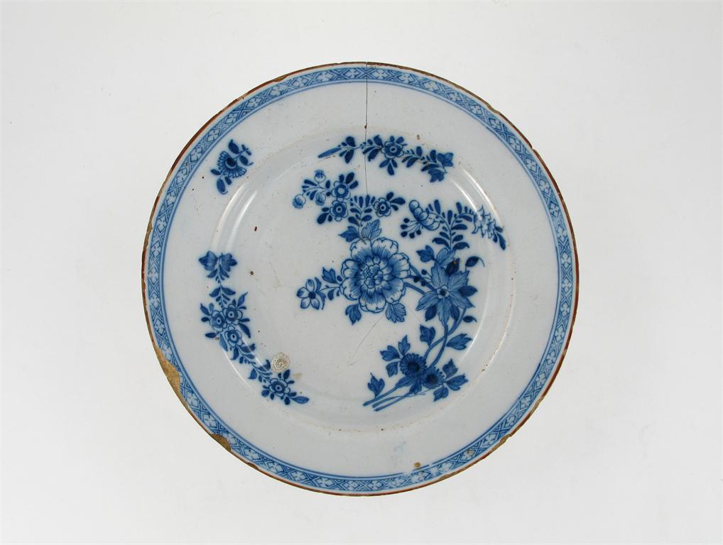 Appraisal: A dated delftware blue and white plate