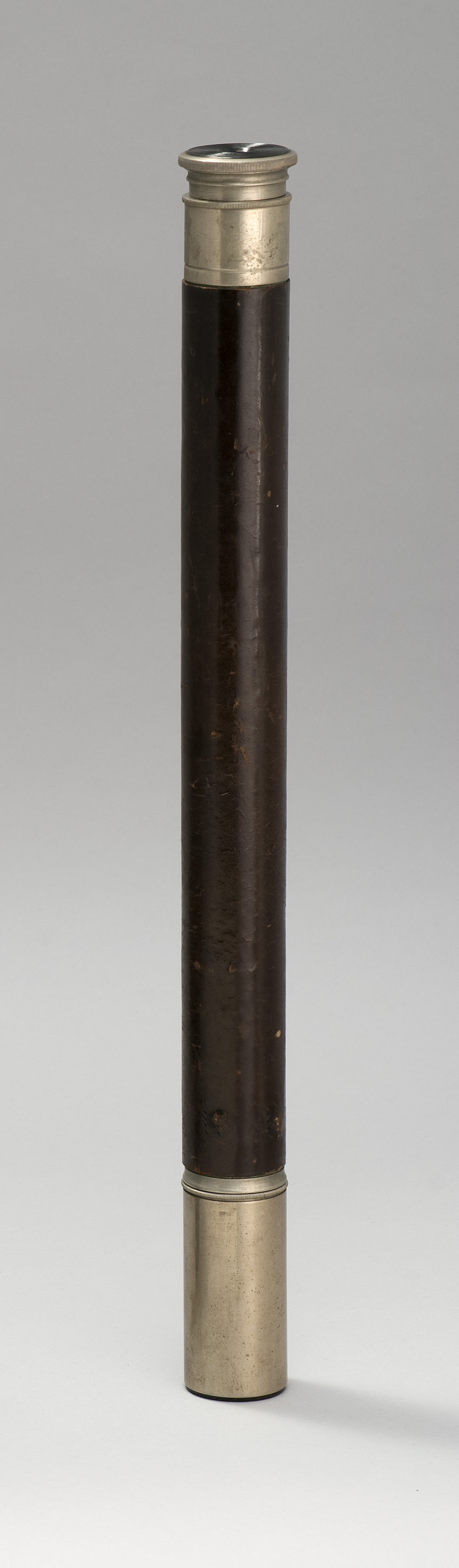 Appraisal: FINE SINGLE-DRAW NICKEL-PLATED TELESCOPE Made by J W Ray Co