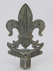 Appraisal: A Scouts Association pole banner finial in chromed metal ht