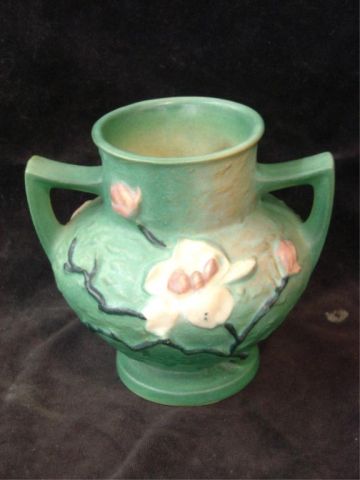 Appraisal: DOUBLE HANDLE ROSEVILLE VASE - -