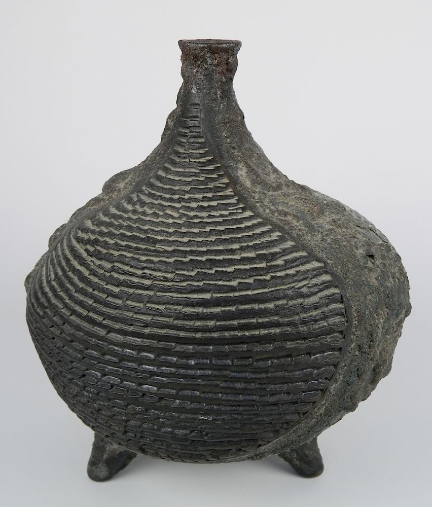 Appraisal: Fern Giorgi ceramic vase Fern Giorgi- ceramic vase bulbous form