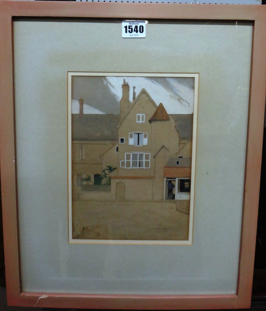 Appraisal: Maxwell Armfield - Chartres watercolour and gouache over pencil inscribed