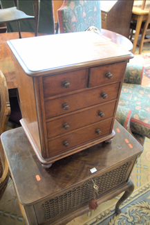 Appraisal: VICTORIAN CEDAR FIVE DRAWER APPRENTICE CHEST