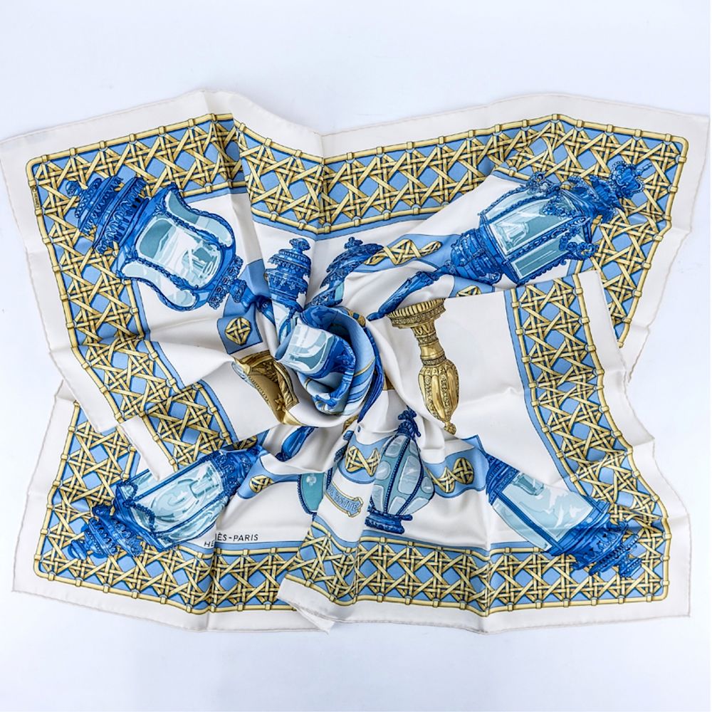 Appraisal: Hermes Silk Scarf Feux De Route Hermes Silk Scarf Feux