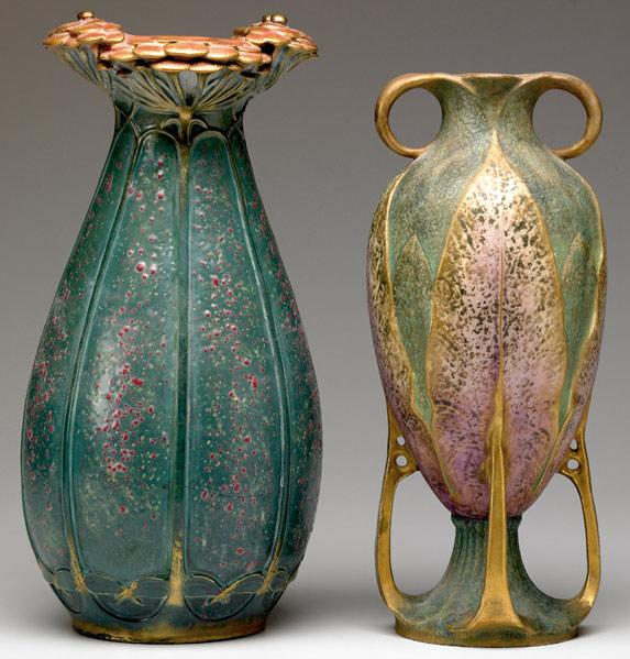 Appraisal: AMPHORA Two vases the taller designed by Paul Dachsel with