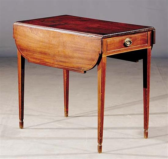 Appraisal: Southern mahogany Pembroke table Charleston SC circa rectangular top with