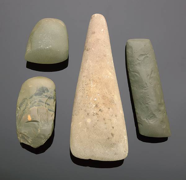 Appraisal: Collection of Four Polished Celts to years old Central Sahara