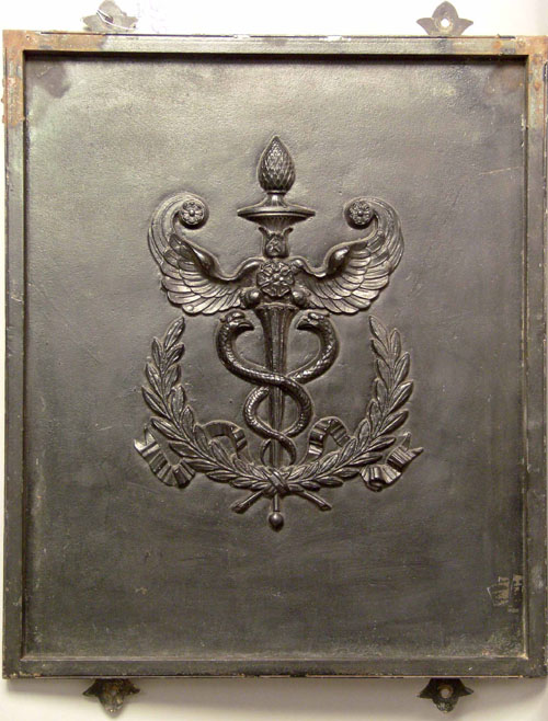 Appraisal: Cast iron trade sign with caduceus h w