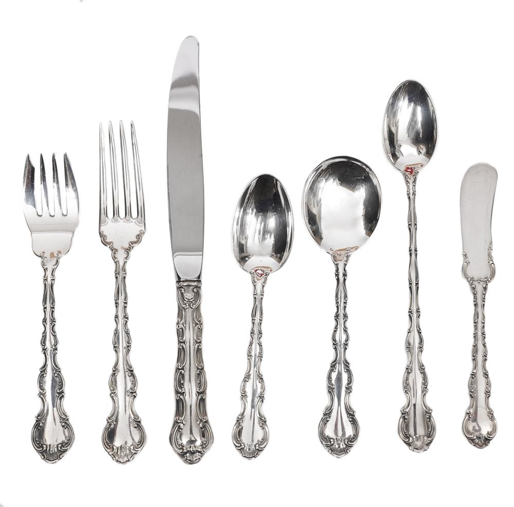 Appraisal: GORHAM STERLING STRASBOURG PC FLATWARE SET piece sterling Strasbourg flatware