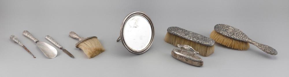 Appraisal: EIGHT REPOUSSE STERLING SILVER VANITY ITEMSEIGHT REPOUSSE STERLING SILVER VANITY