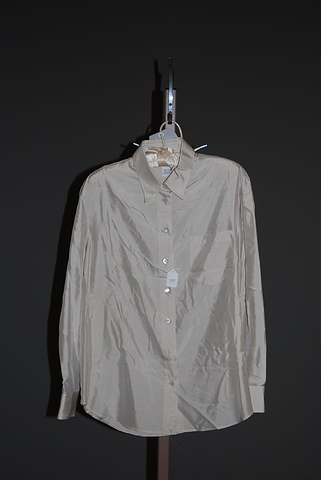 Appraisal: Giorgio Armani silk long sleeve blouse front button shirt collar