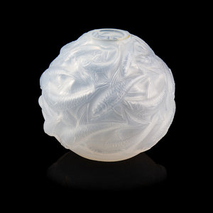 Appraisal: A Lalique Oleron Vase Circa acid-etched R Lalique France to